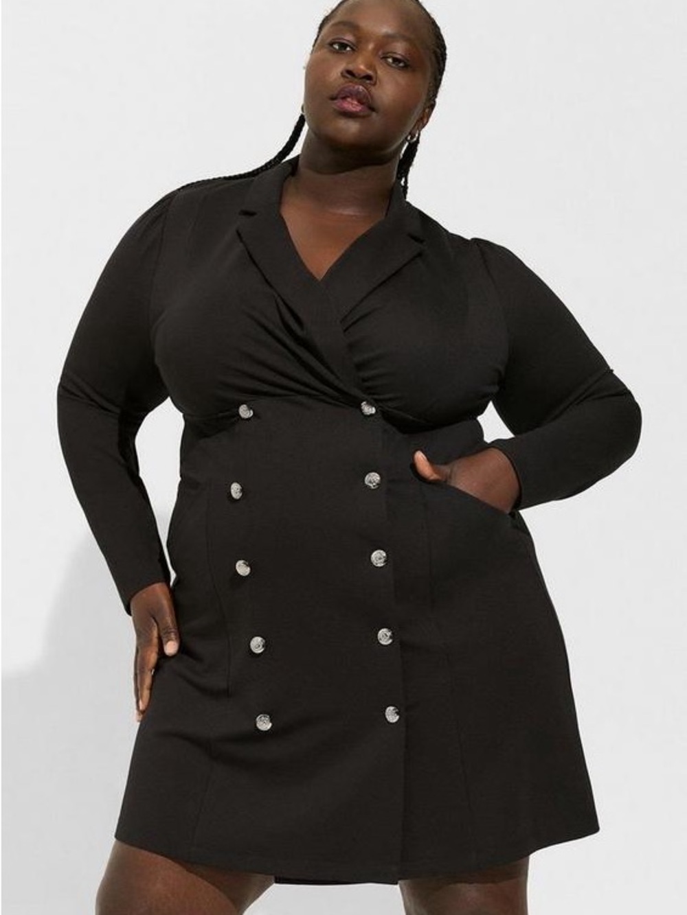 Torrid Mini Ponte Double-Breasted Blazer Dress - New - 18/20 (2)